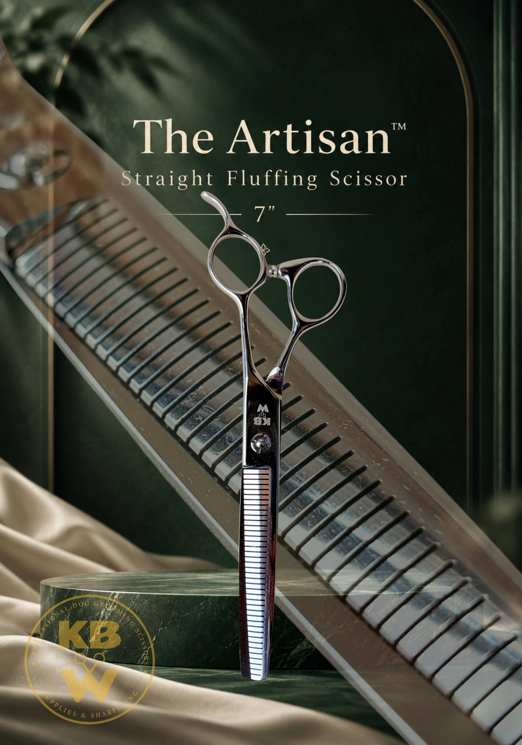 ‘KBW’ The Artisan™ | Straight Fluffing Scissor | 7” Right Hand
