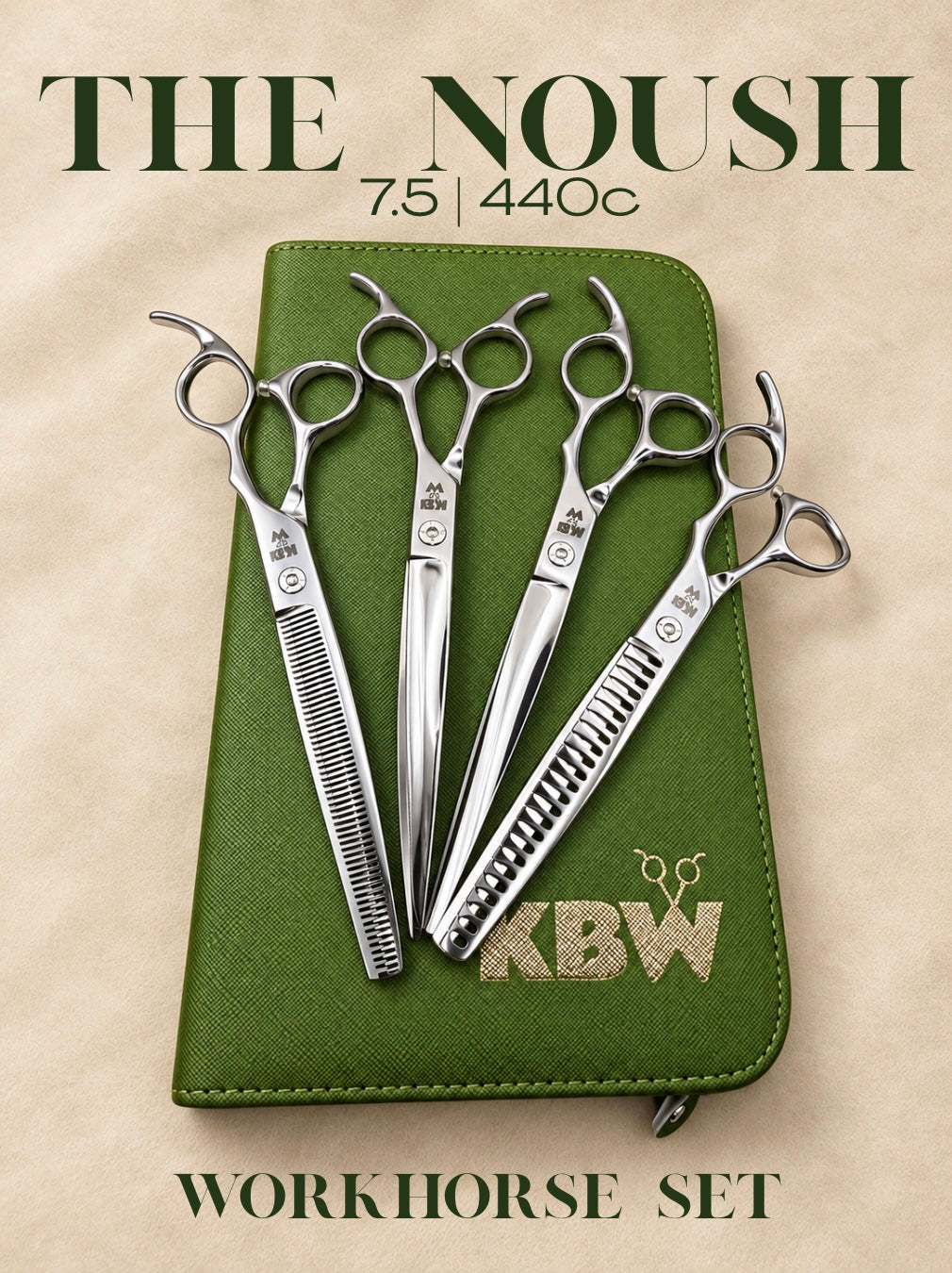 ‘KBW’ ‘Noush’ Scissor Set & Portfolio (Right Hand)