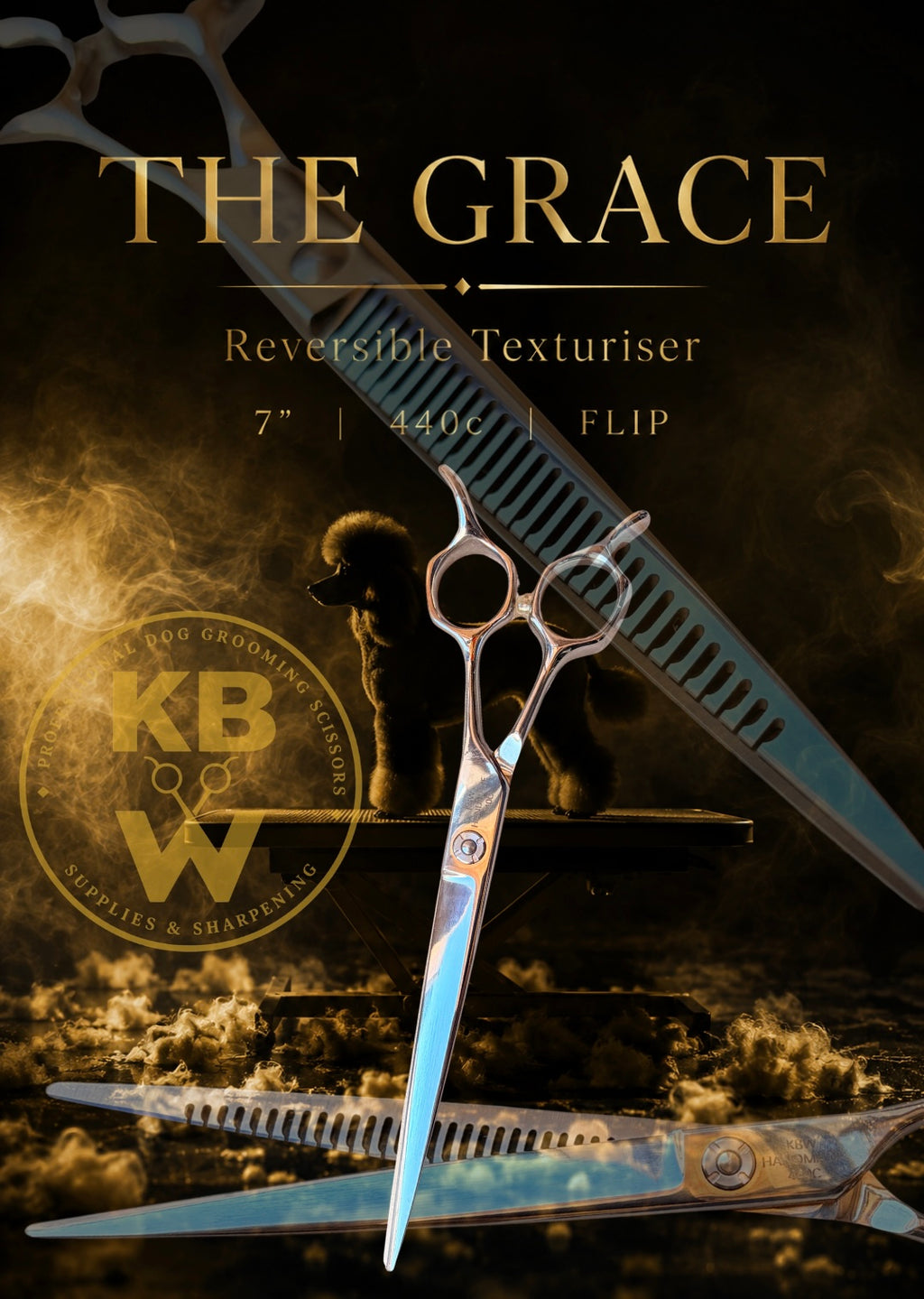 ‘KBW’ The Grace™ 7” 440C Reversible Precision Texturiser
