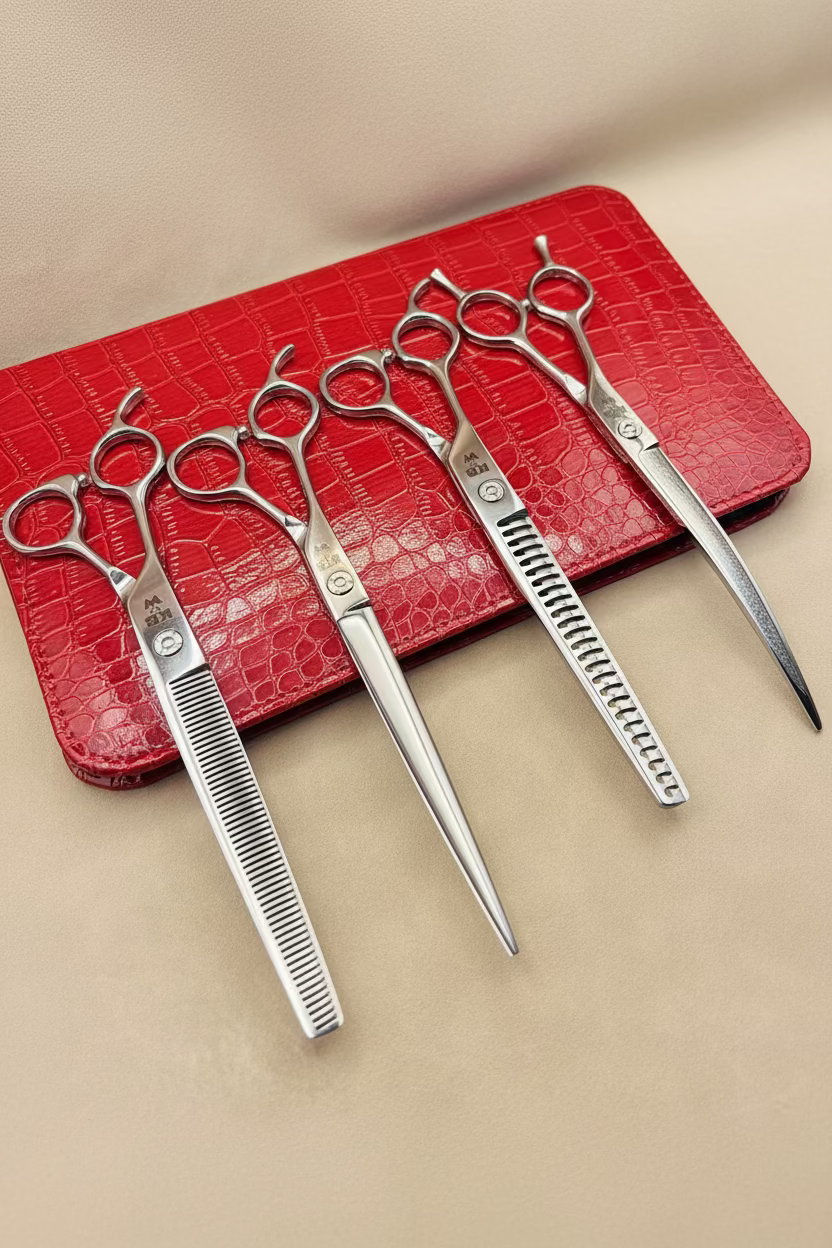 ‘KBW’ ‘Noush’ Scissor Set & Portfolio (Left Hand)