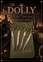 ‘KBW’ The Dolly™ Set – Pink Gold Nano Serrated & Signature Portfolio ￼(Right Handed)