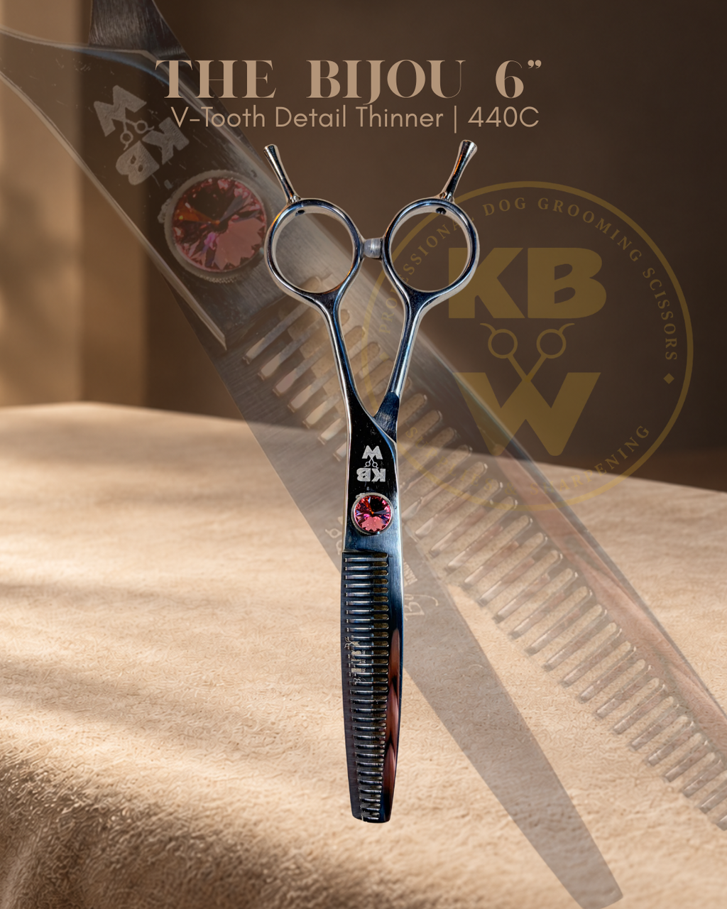 ‘KBW’ The Bijou™ 6” | V-tand detail-uitdunschaar | 440C